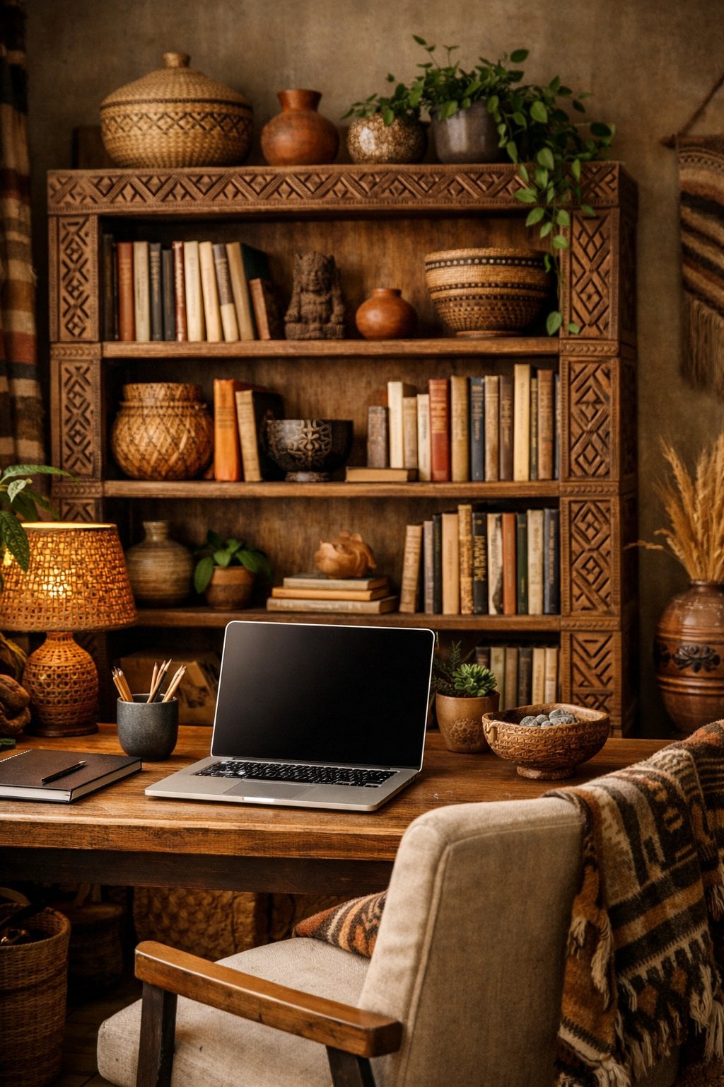 Afrohemian Office Decor Idea 10