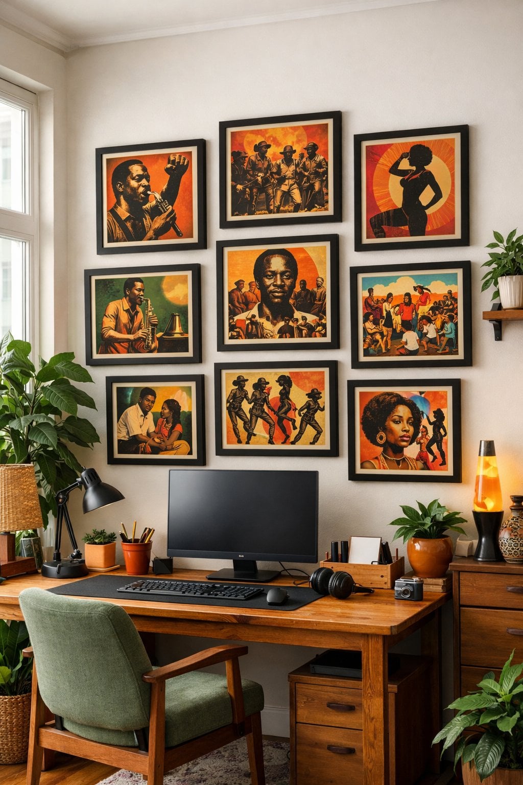 Afrohemian Office Decor Idea 12