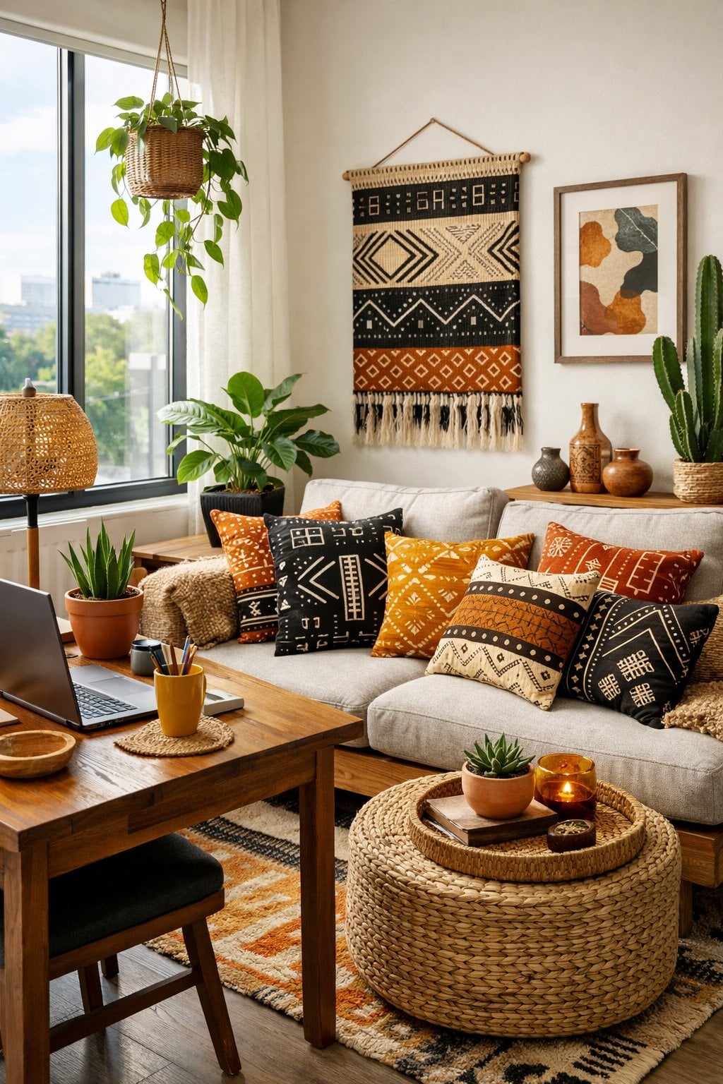 Afrohemian Office Decor Idea 9