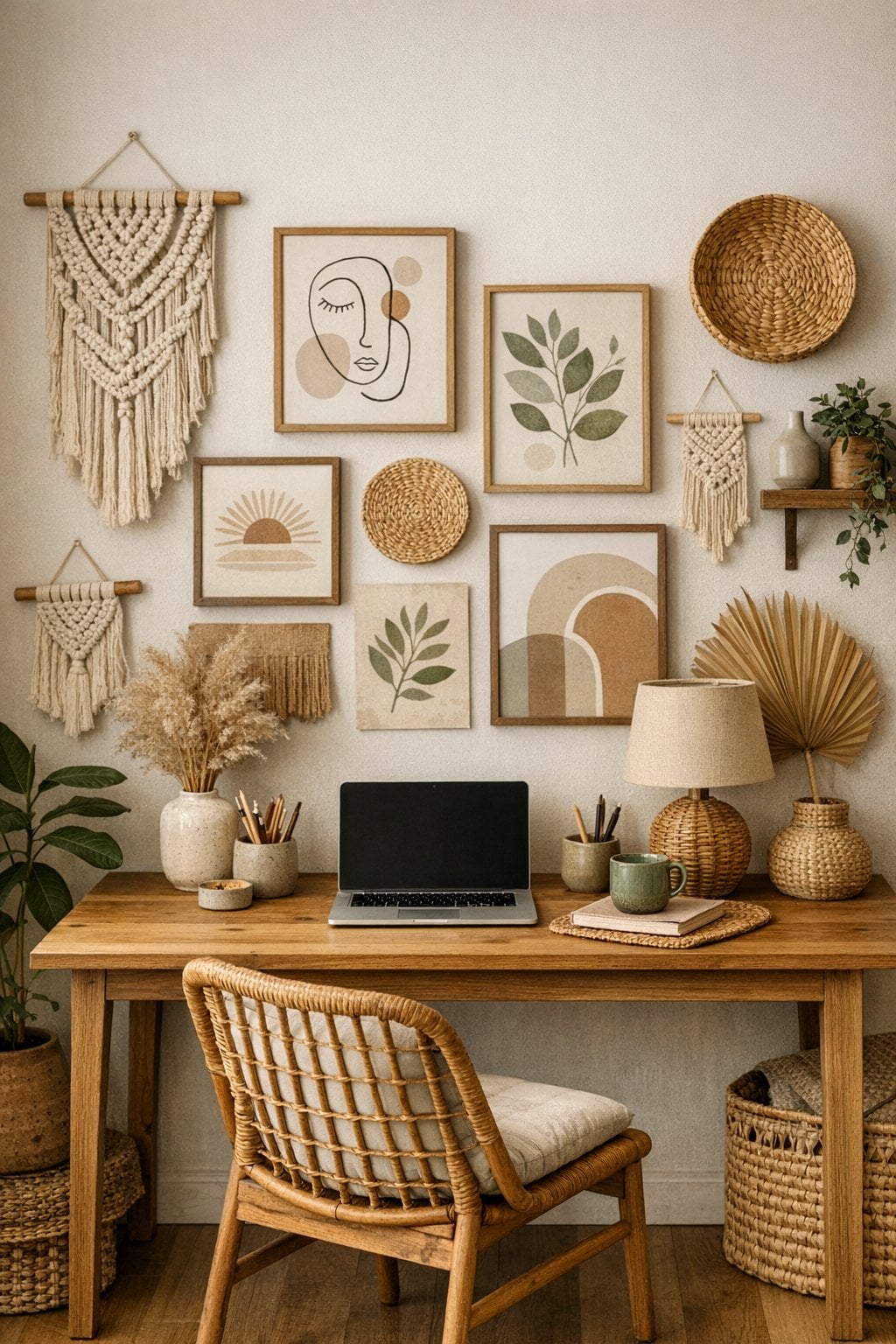 12 Boho Home Office Decor Ideas & Inspiration for a Cozy Creative ...