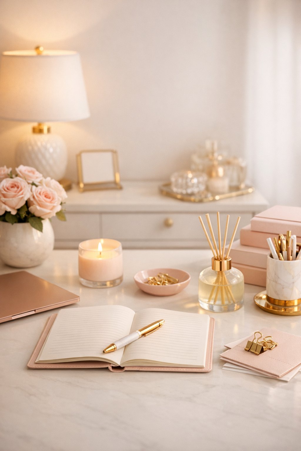 Feminine Elegant Home Office Decor Idea 15 Candle reed diffuser