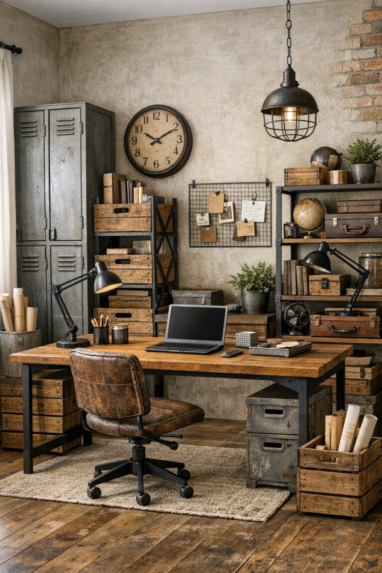 How to Create an Industrial Home Office: 10+ Inspiring Decor Ideas | AZMIND