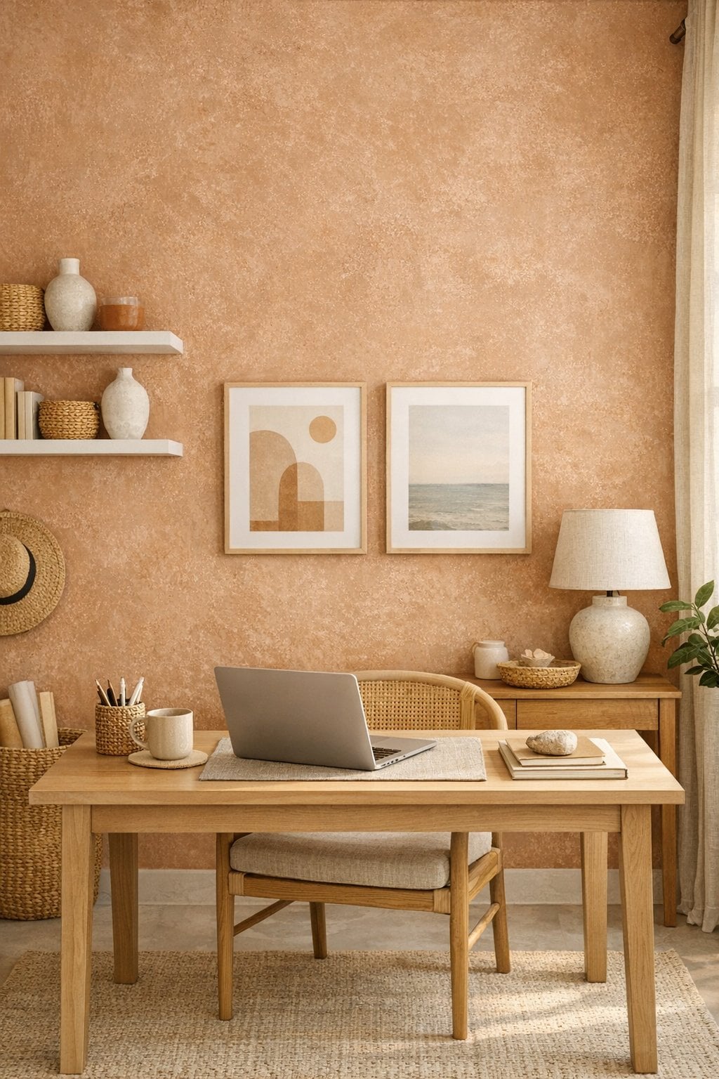 Mediterranean Office Idea 1 Warm, Earthy Wall Colors