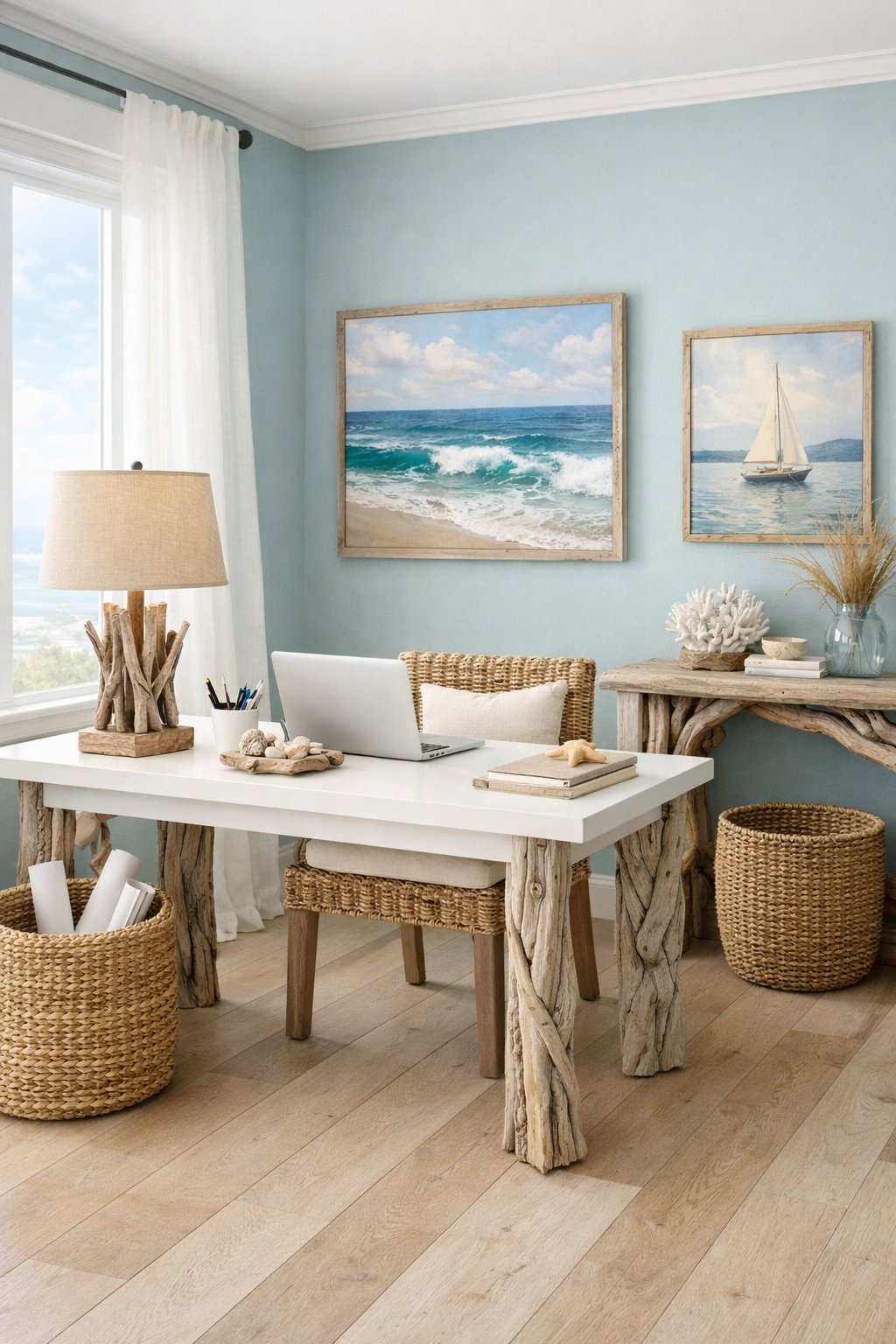 10 Coastal Muted Blue Green Office