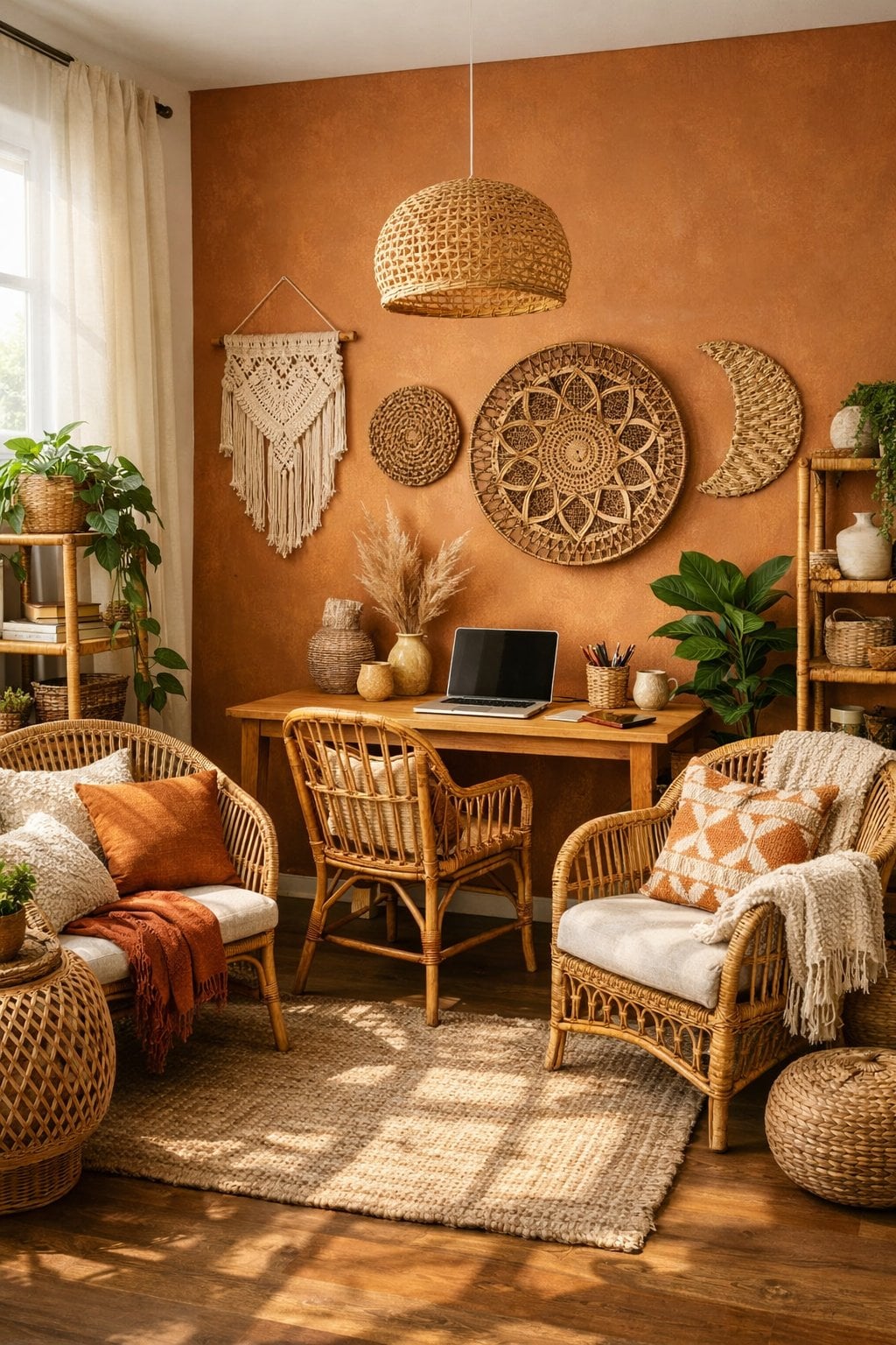 14 Bohemian office accent wall