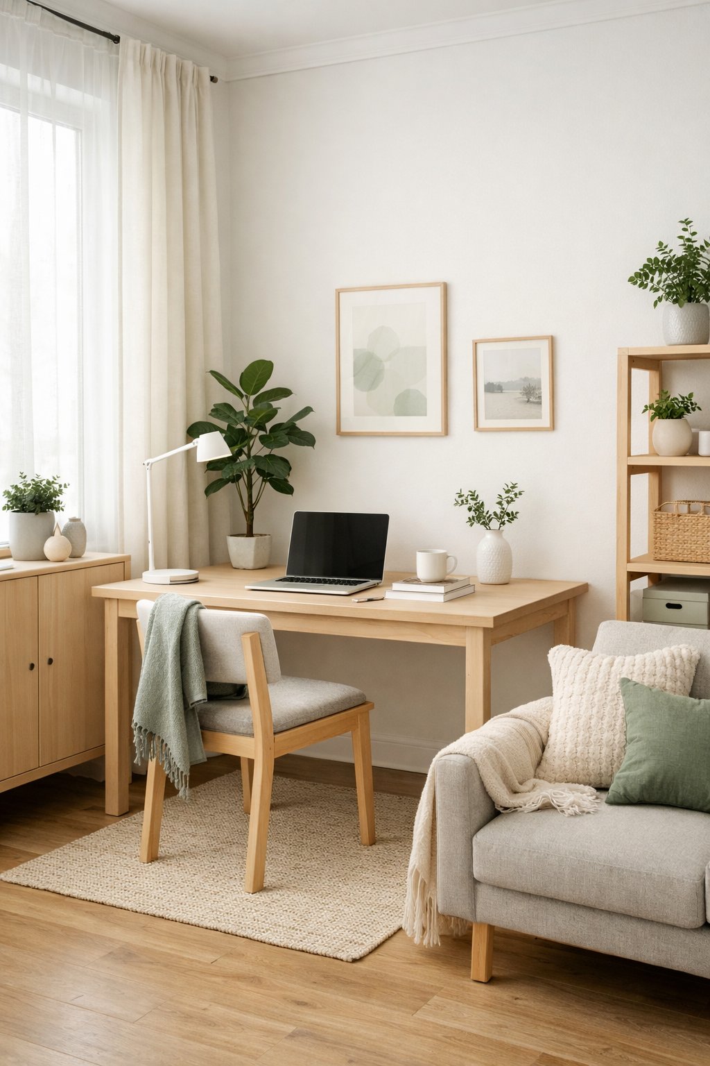 6 Scandinavian Muted Green Workspace