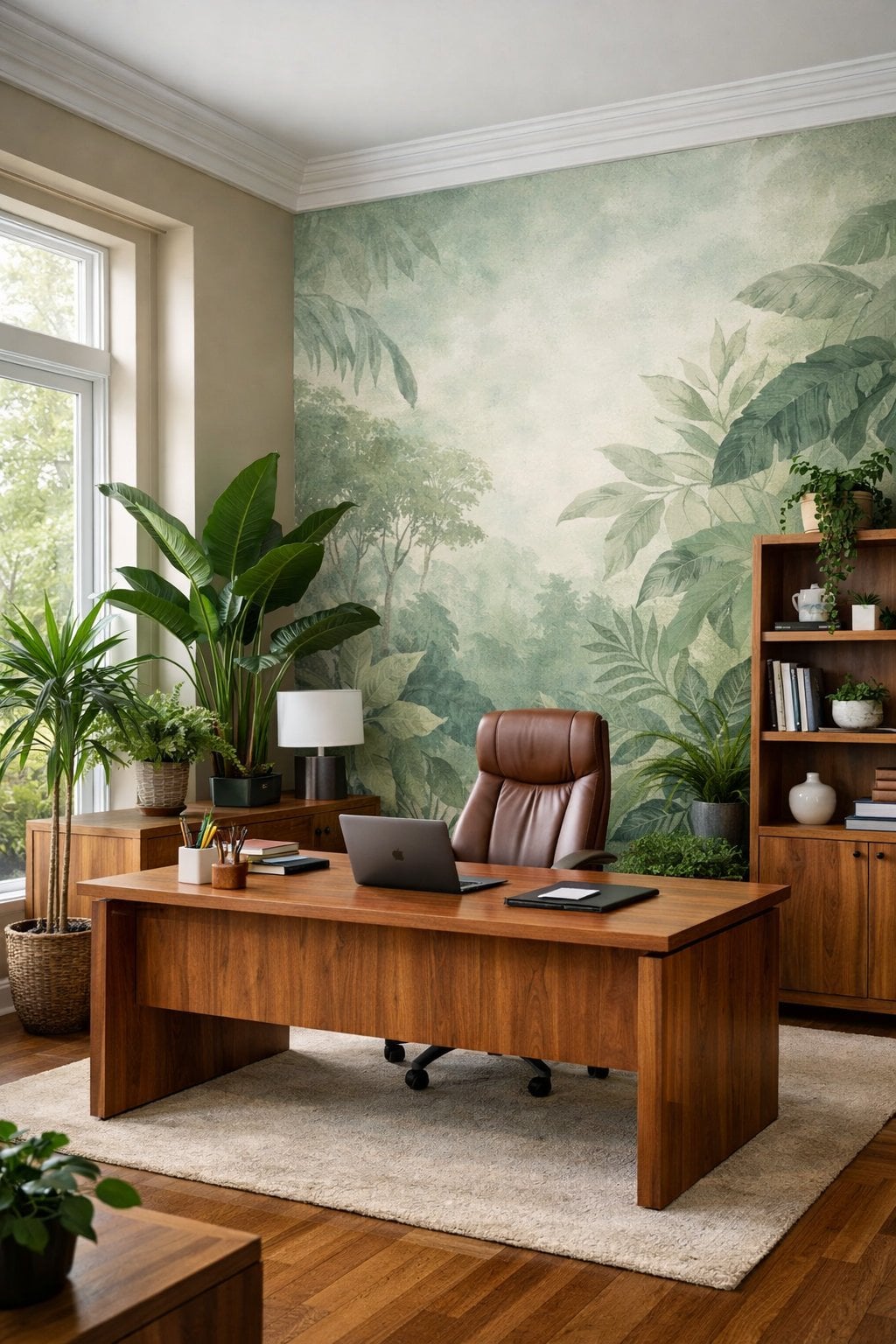 9 Nature inspired Office Accent Wall