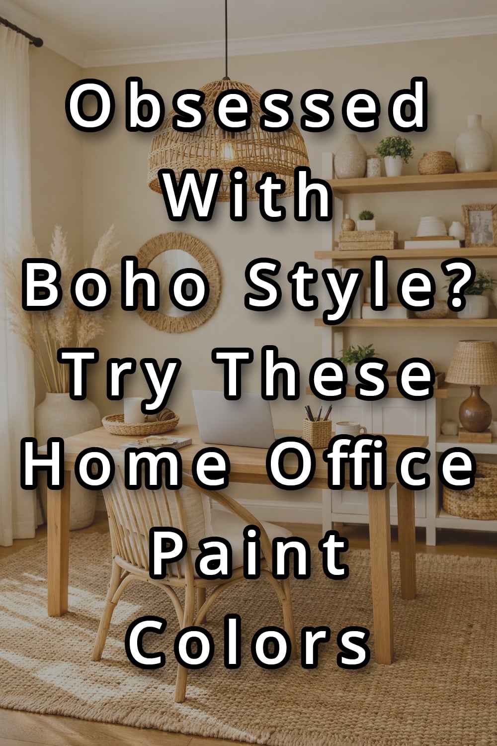 Best Paint Colors for a Boho Chic Home Office pin 3