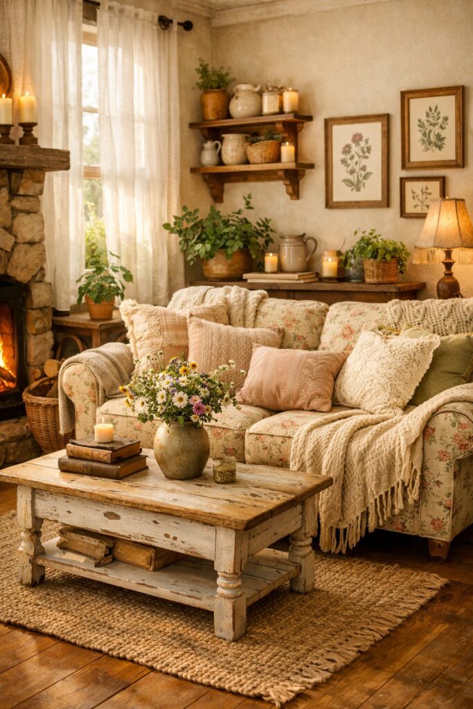 How To Create a Cozy Cottagecore Living Room: 12 Decor Ideas | AZMIND
