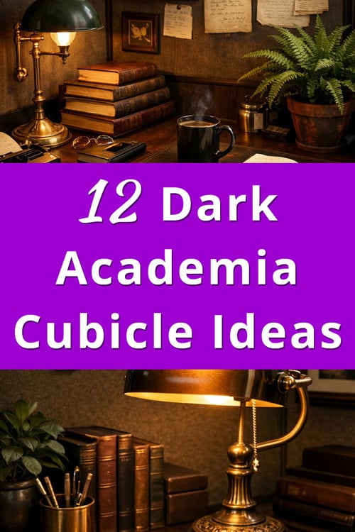 Dark Academia Office Cubicle Decor Ideas