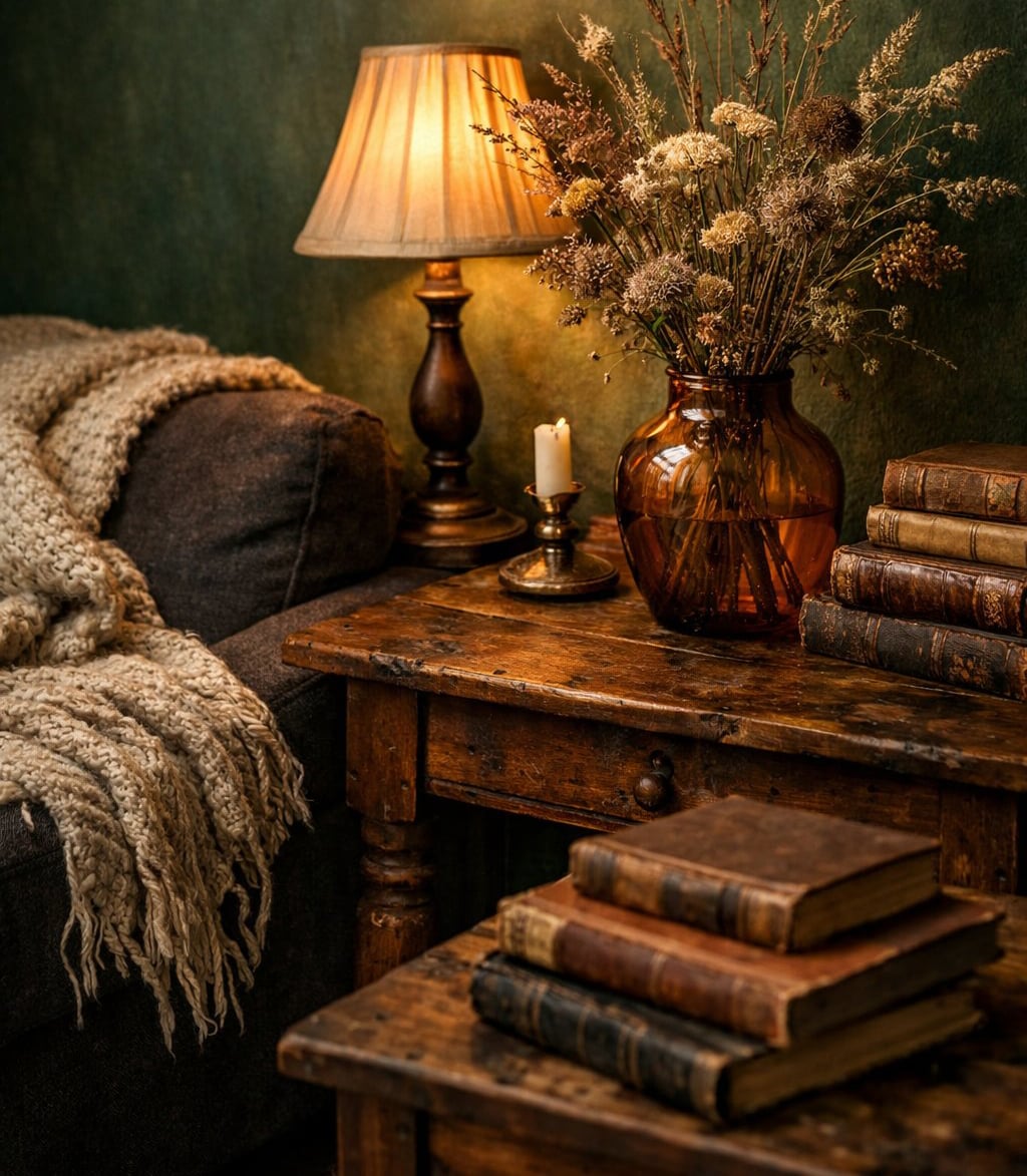 Dark Cottagecore Living Room decor idea 5 Botanical Elements