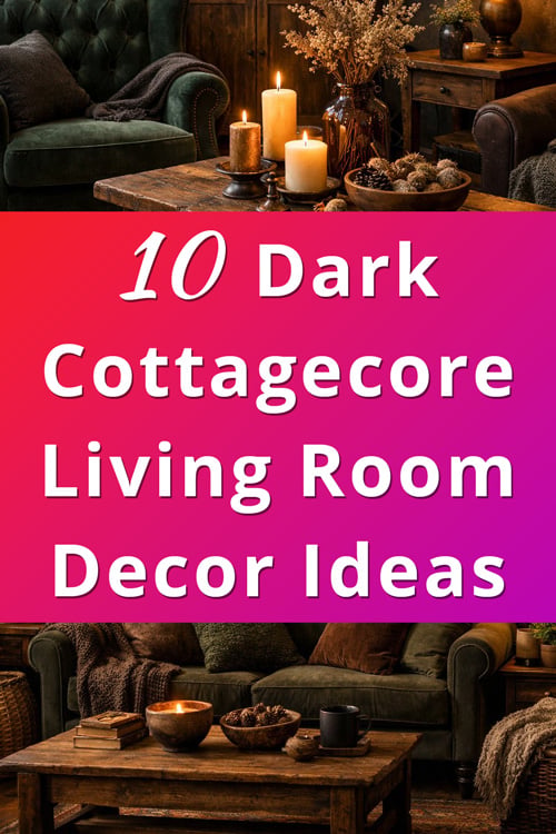 Dark Cottagecore Living Room decor ideas