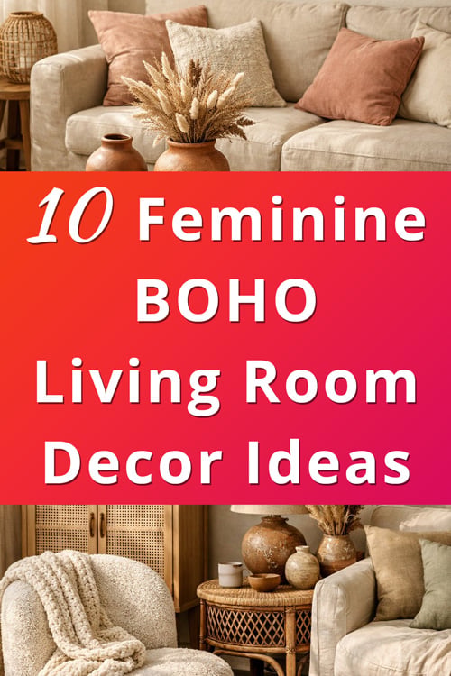 Feminine Boho Living Room Decor Ideas