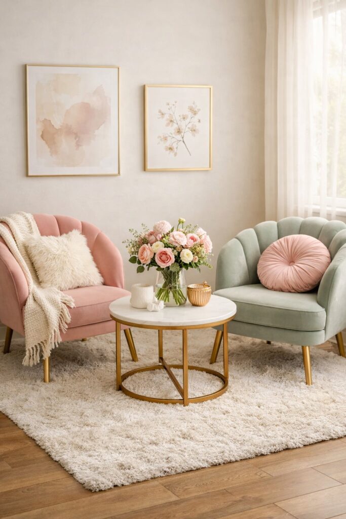15 Feminine & Elegant Living Room Decor Ideas for Inspiration | AZMIND