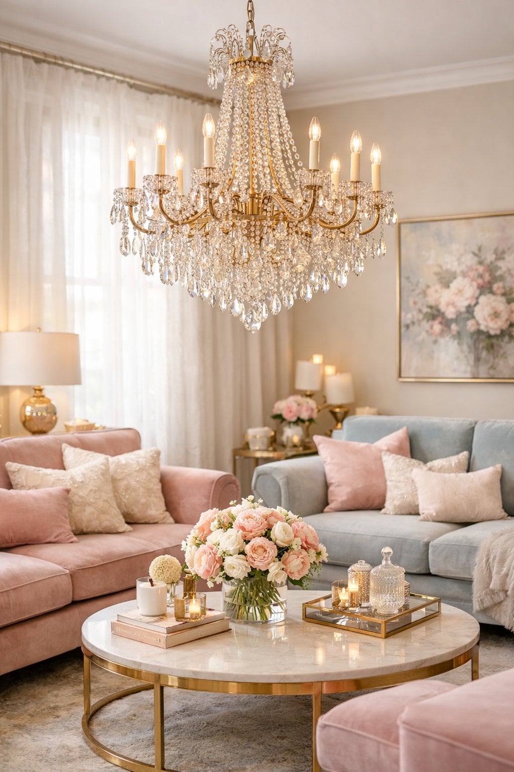 15 Feminine & Elegant Living Room Decor Ideas for Inspiration | AZMIND