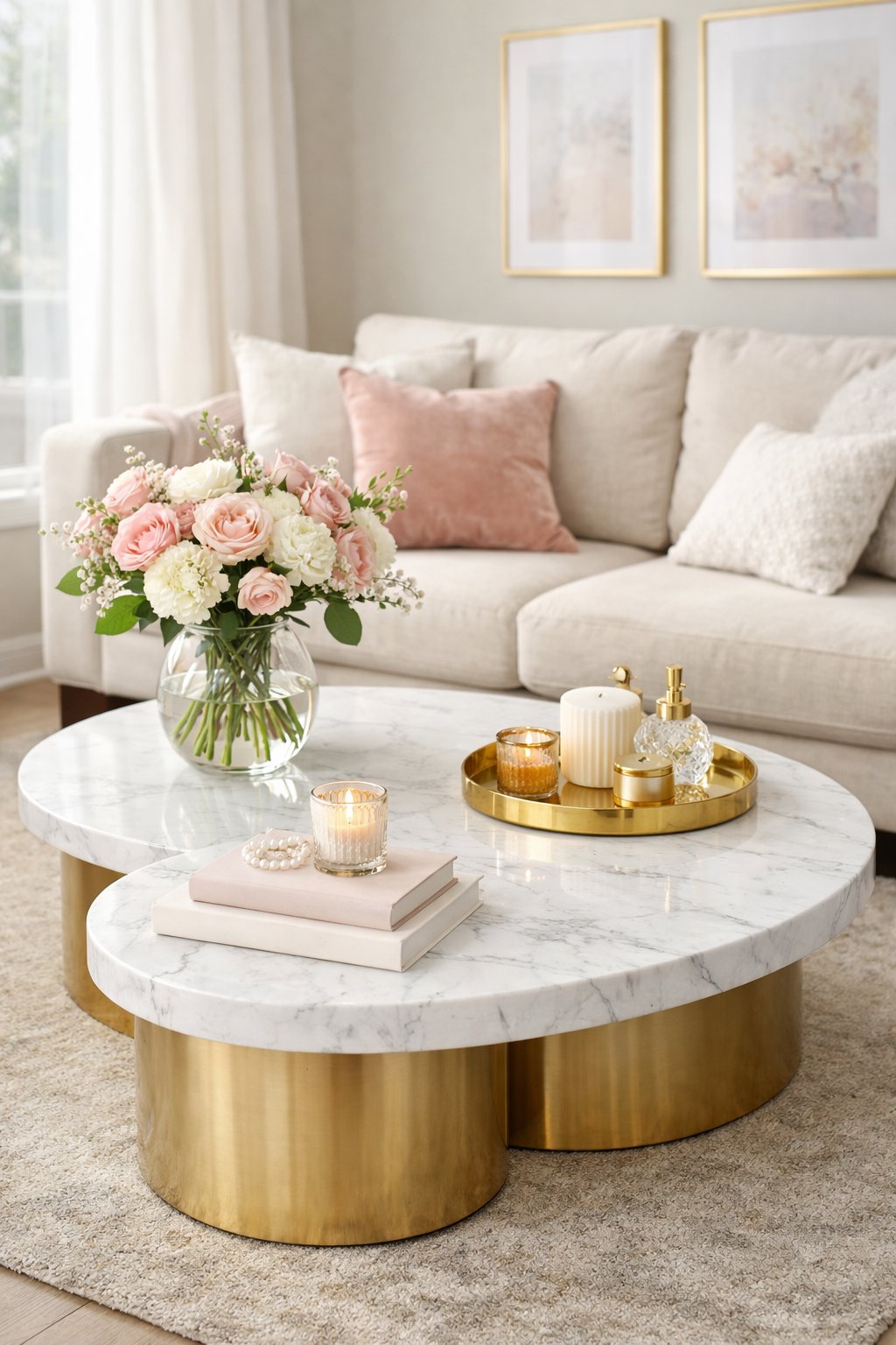 Feminine Elegant Living Room Decor Idea 5