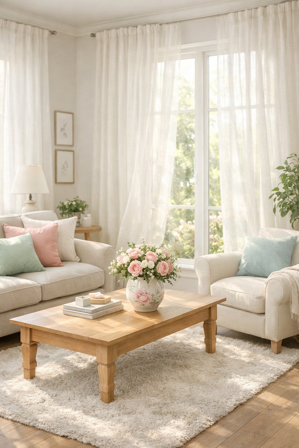 Feminine Elegant Living Room Decor Idea 6