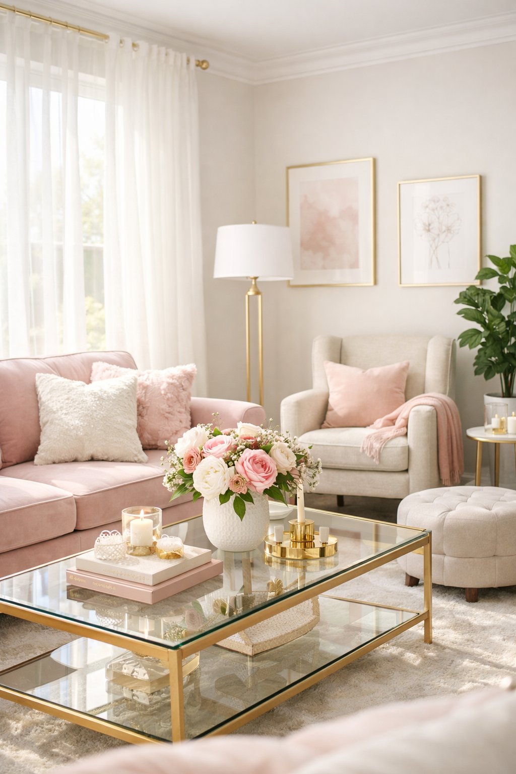 15 Feminine & Elegant Living Room Decor Ideas for Inspiration | AZMIND