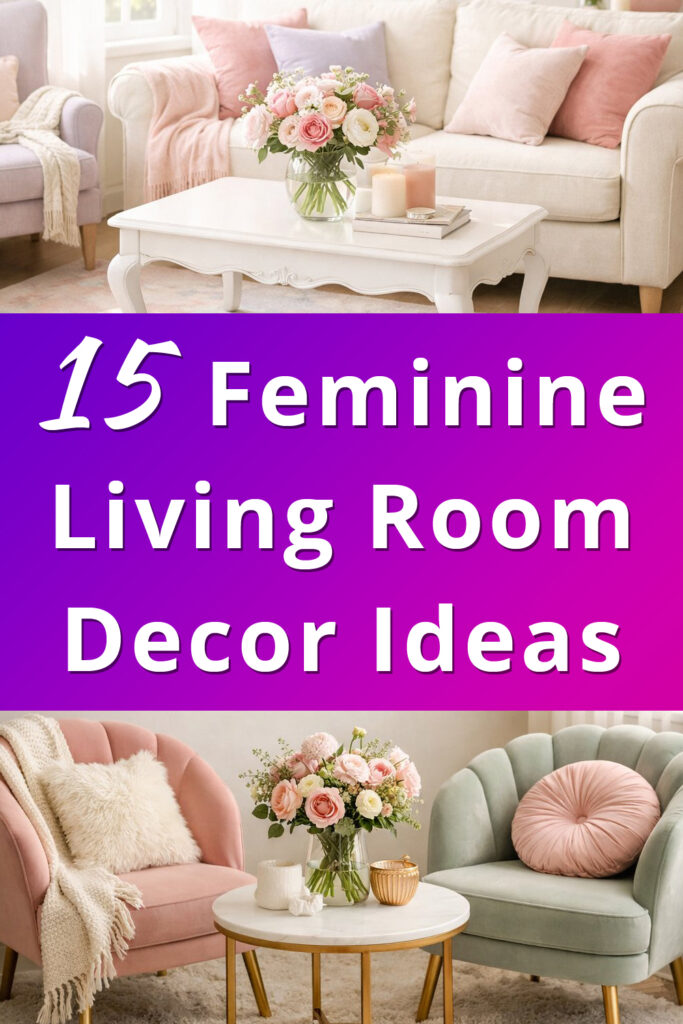 15 Feminine & Elegant Living Room Decor Ideas for Inspiration | AZMIND