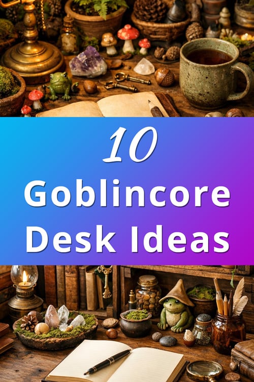 Goblincore Desk Setup Ideas