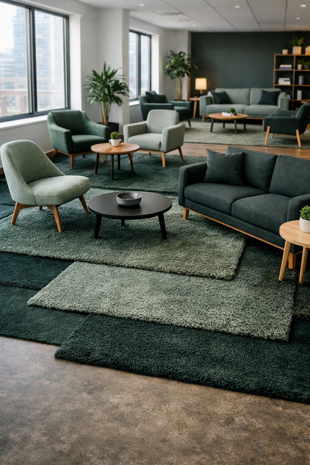 Green Japandi Office Design Idea 6