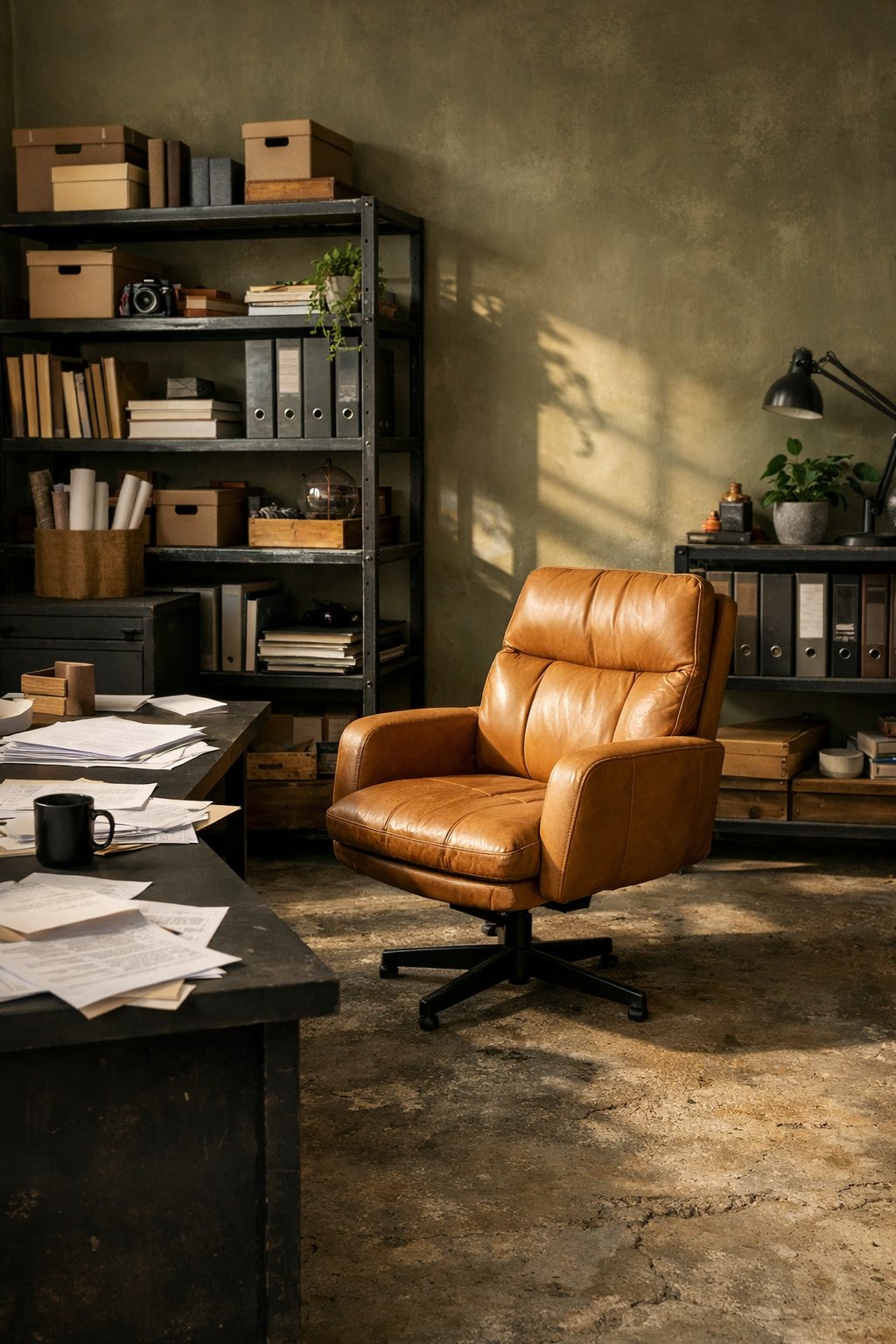 Industrial Office Paint Color 5 Smoky Olive