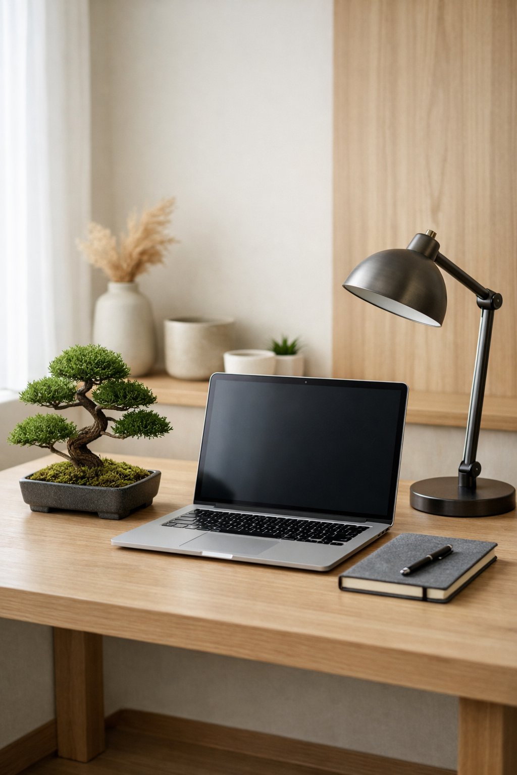 Japandi Home Office Decor Idea 1