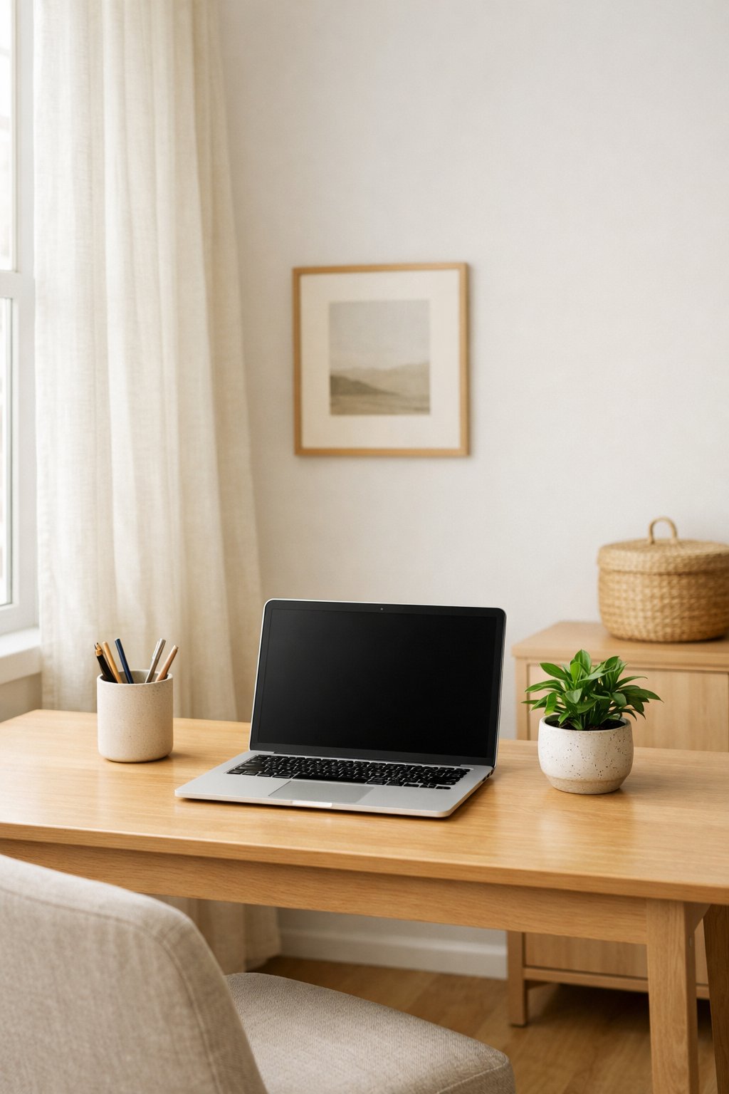 Japandi Home Office Decor Idea 7