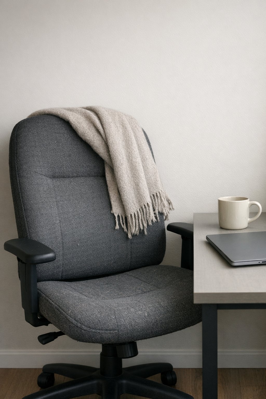 Japandi Soft Wool Throw in Neutral Tones