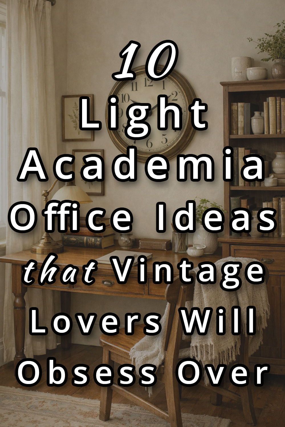Light Academia Office Decor Ideas pin 3