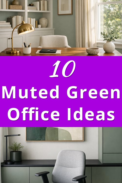 Muted Green Office Decor Ideas
