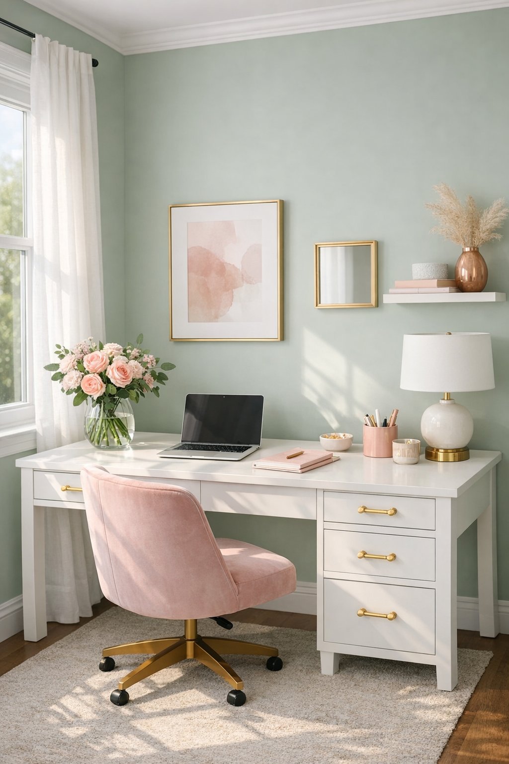 Pink and Green Office Palette