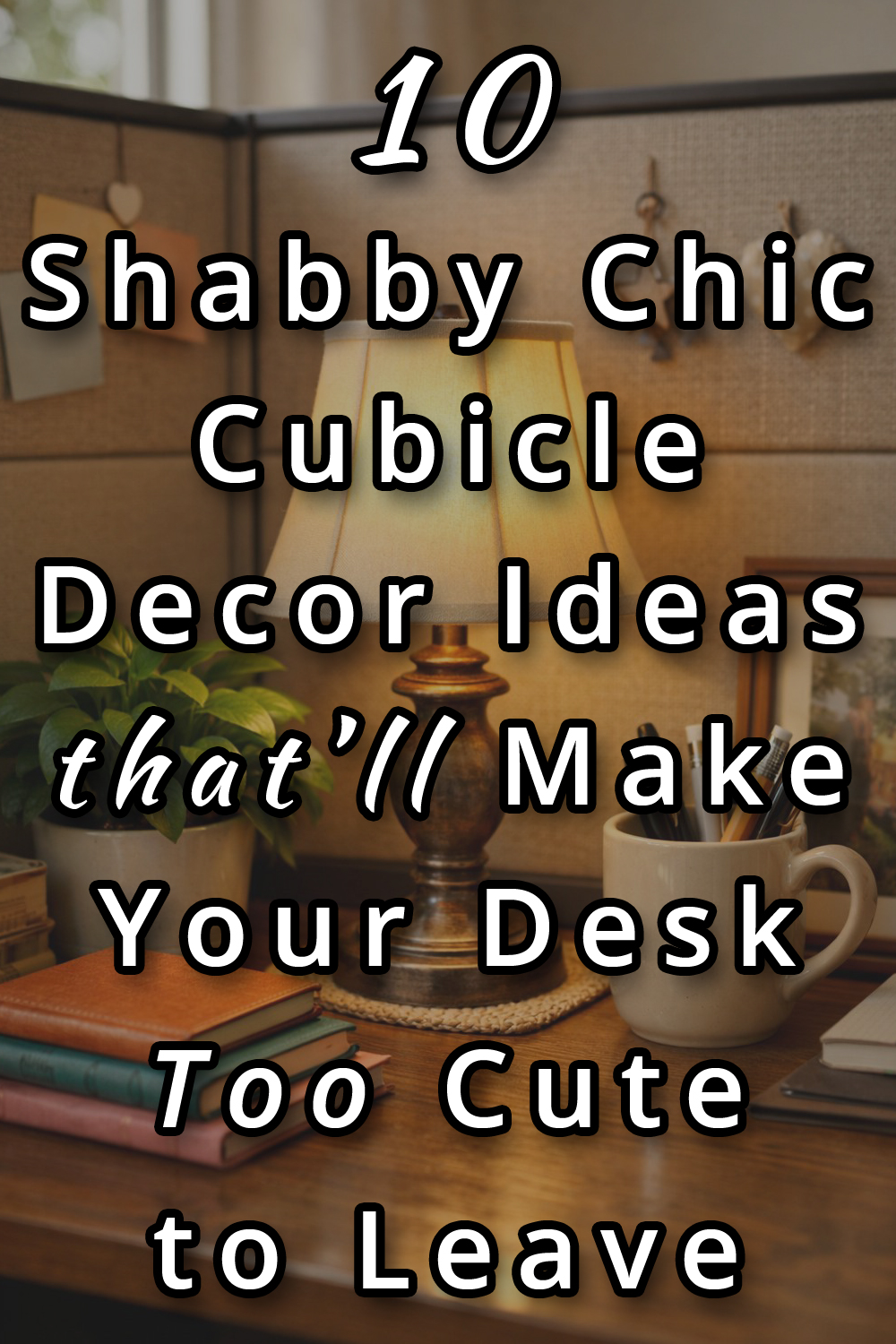 Shabby Chic Office Cubicle Decor Design Ideas pin 3