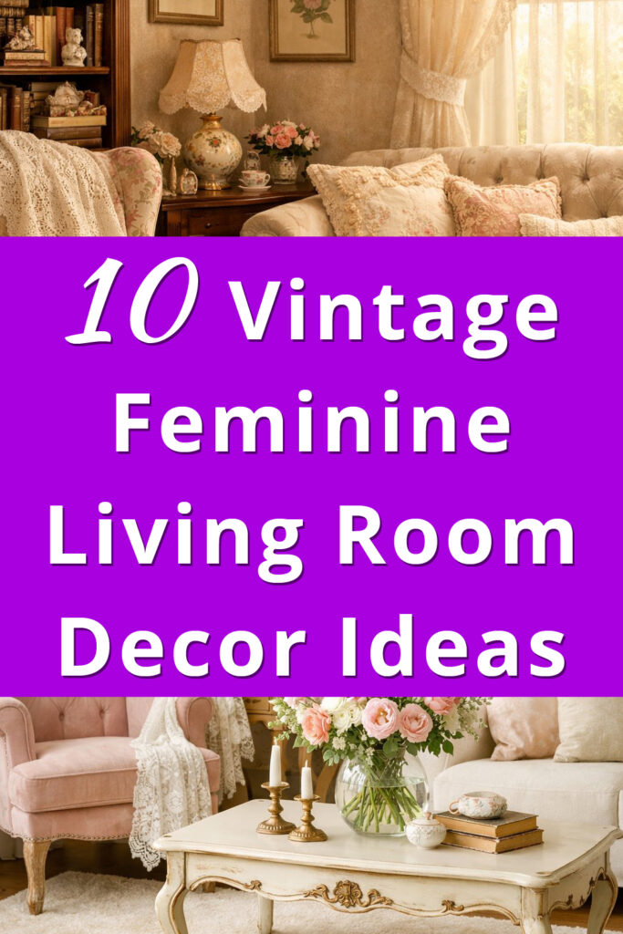 Create a Vintage Feminine Living Room with these 10 Easy & Charming ...