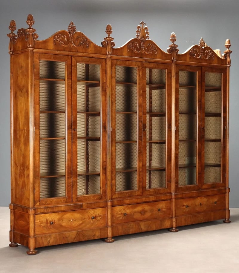 4 Mid 19th Century Italian Walnut Bookcase 2