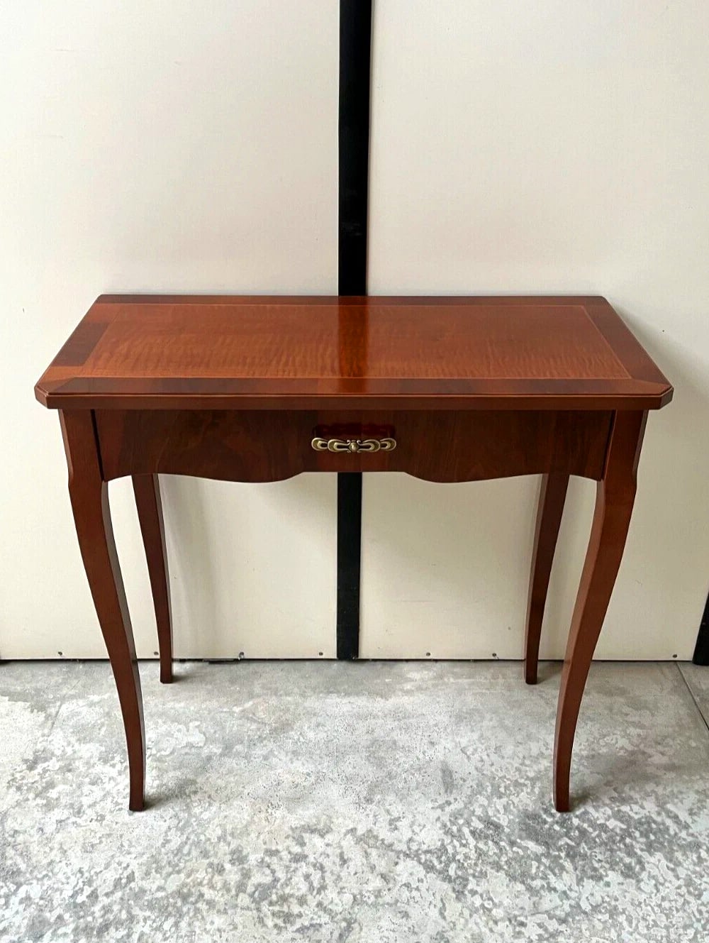4 Vintage Walnut Console Table with Classic Charm