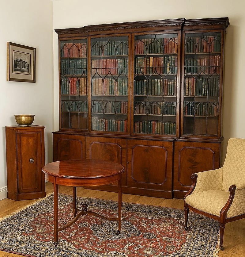 5 Early 19th Century English Mahogany Bookcase