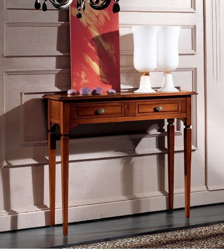 5 Handcrafted Walnut Console Table with Classic Italian Charm