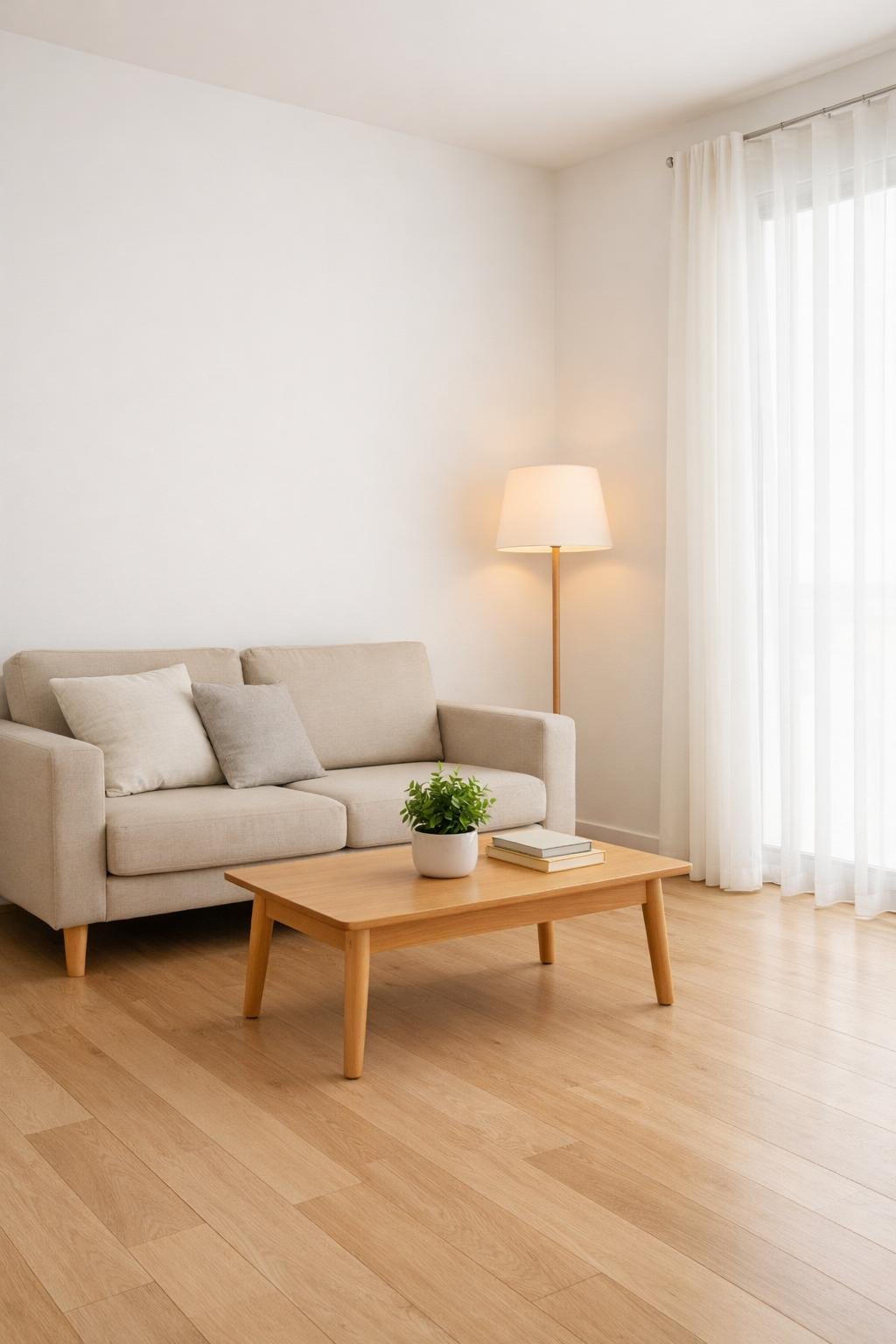 Budget Friendly Minimalist Living Room idea 8 simple balanced layout