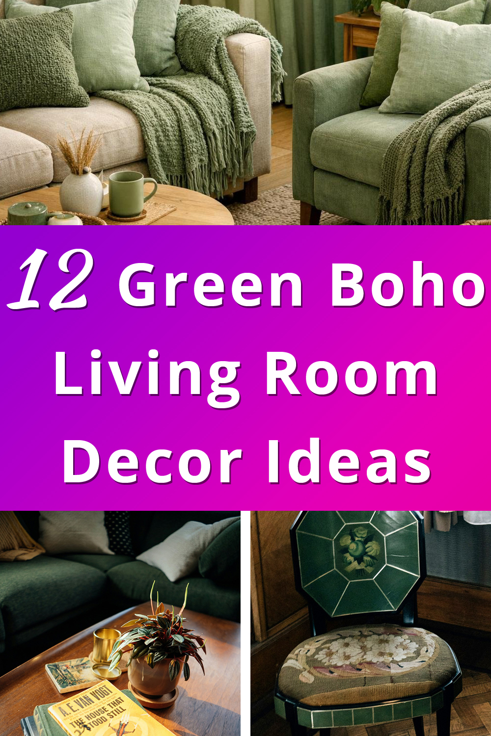 12 Green BOHO Living Room Decor Ideas to Design a Relaxed Space | AZMIND