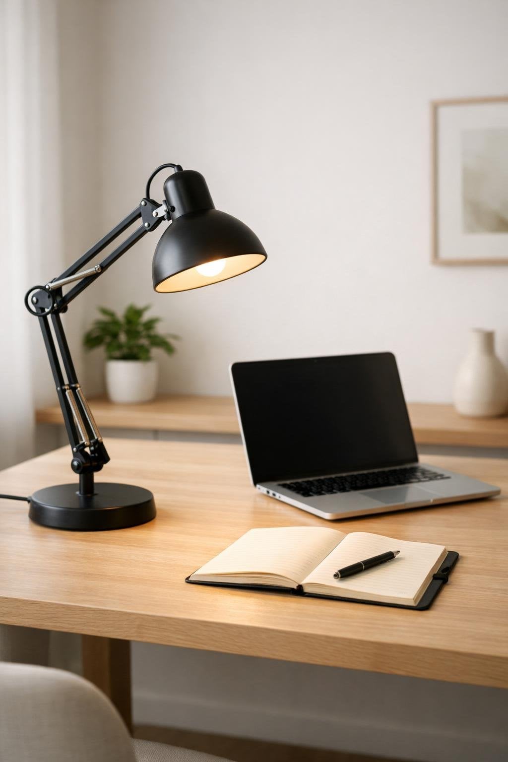 Home Office Scandinavian Lighting Idea 1 Minimalist Task Lamp