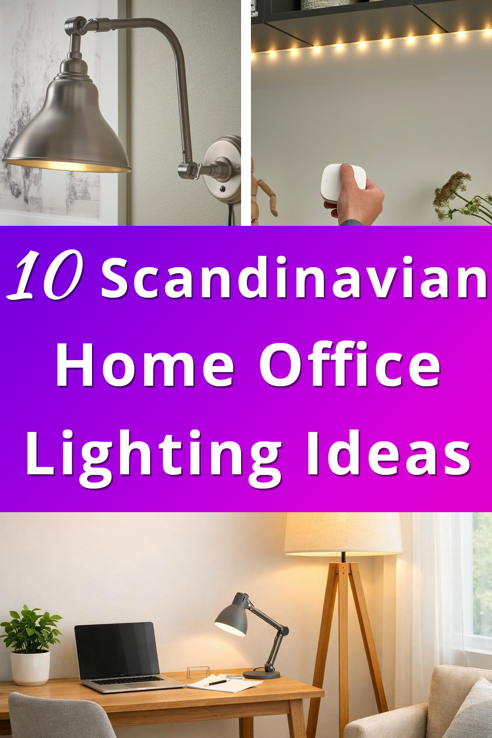 Home Office Scandinavian Lighting Ideas pin 1