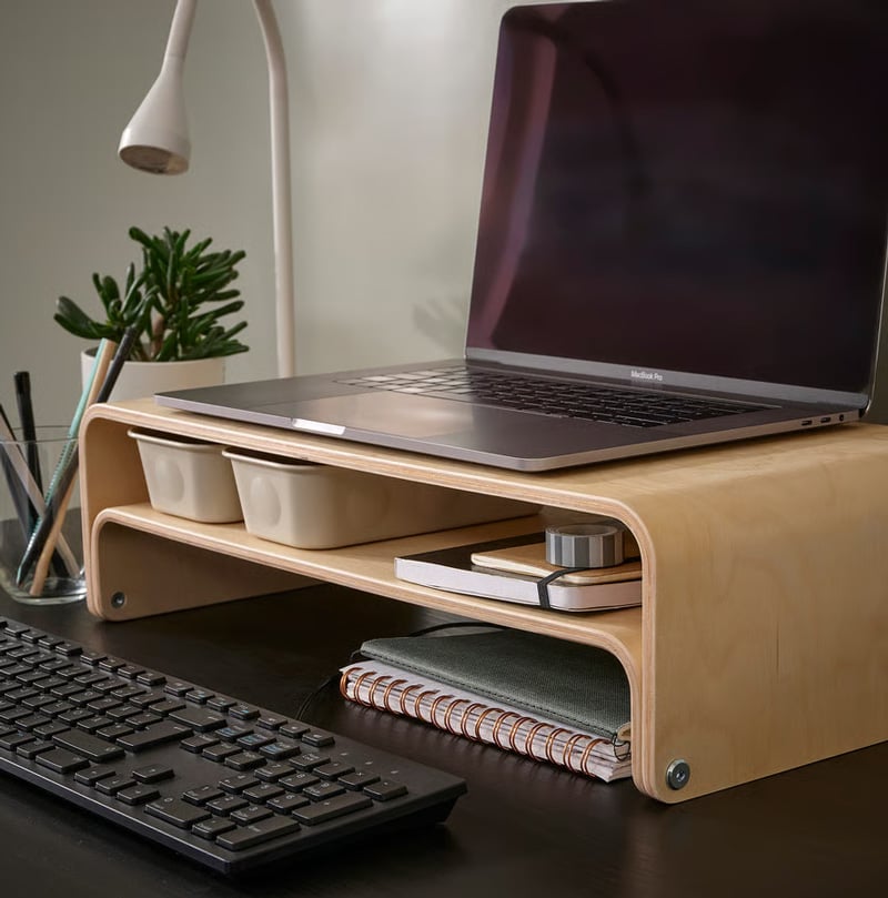 Ikea VATTENKAR Laptop monitor stand birch