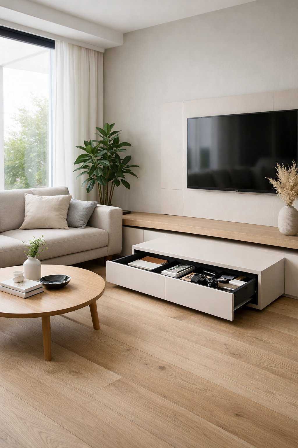 Minimalist Living Room Decor Idea 6 Hidden Storage