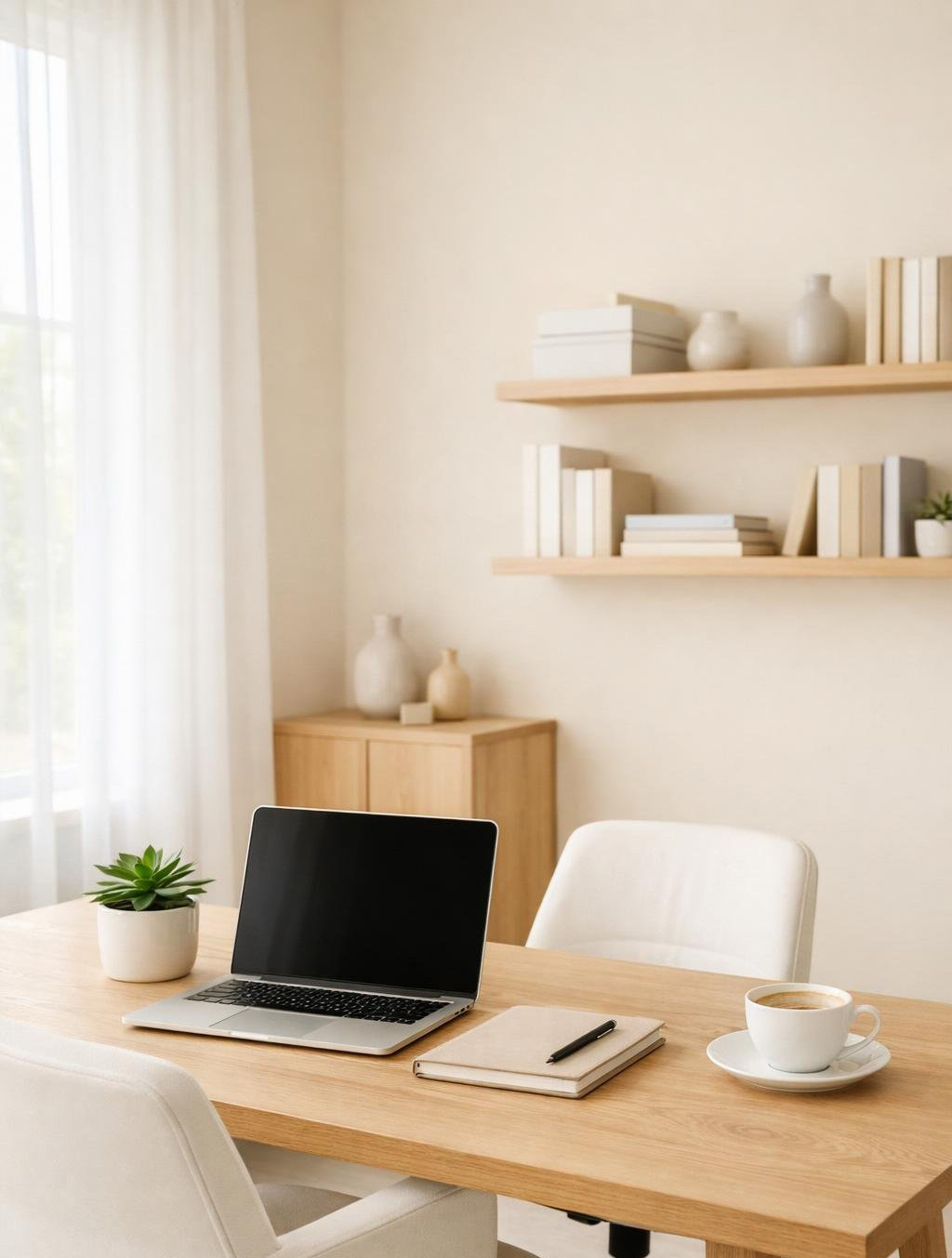 Scandinavian Office Paint Color Idea 10 Pale Sand