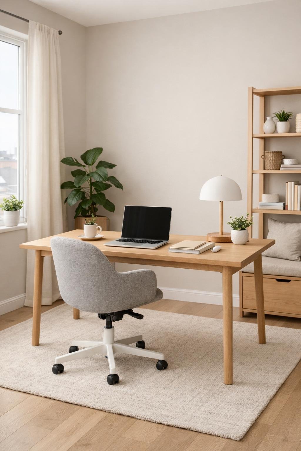 Scandinavian Office Paint Color Idea 2 Muted Greige
