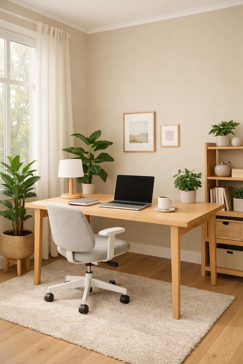 Scandinavian Office Paint Color Idea 6 Light Mushroom Beige