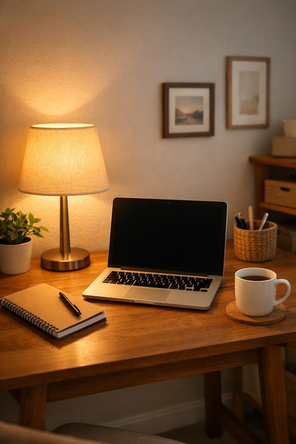 Small Home Office on a Budget decor idea 2 budget table lamp