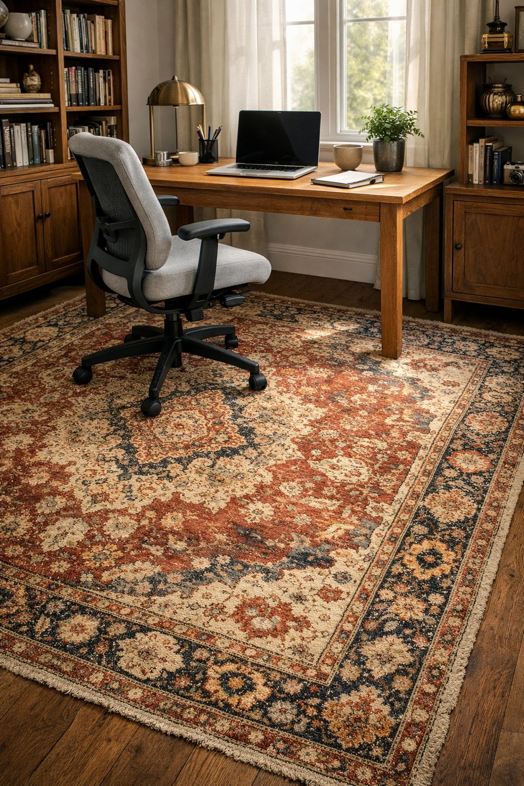 Vintage Home Office Decor Idea 7 Classic Persian Rug