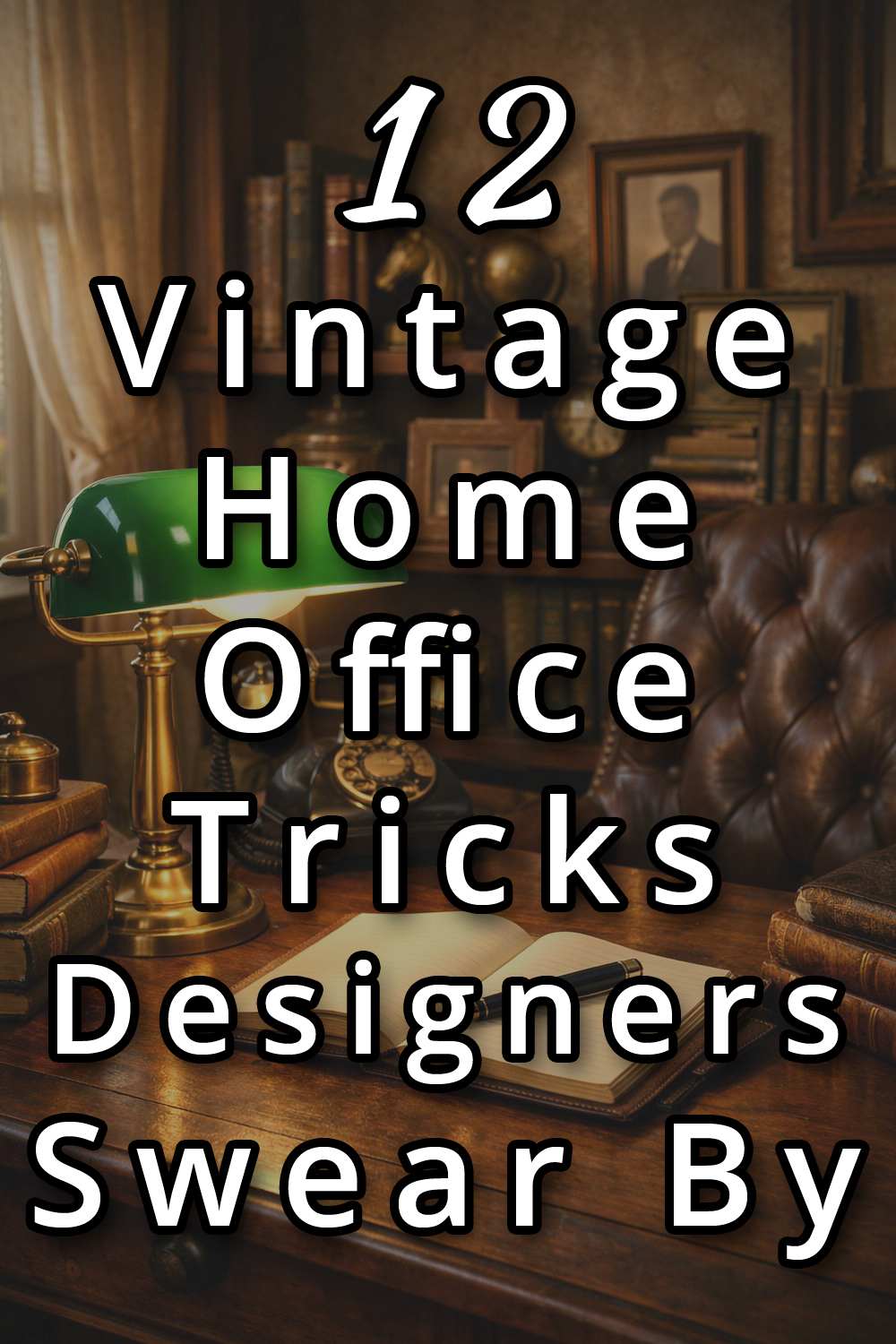 Vintage Home Office Decor Ideas pin 3
